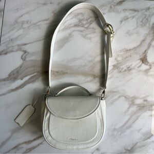 3.1 Phillip Lim White Hudson Top Handle Leather Shoulder Crossbody Bag Satchel